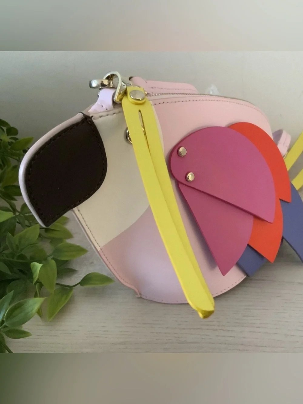 KATE SPADE FLOCK PARTY PARROT LEATHER CROSSBODY NWT
